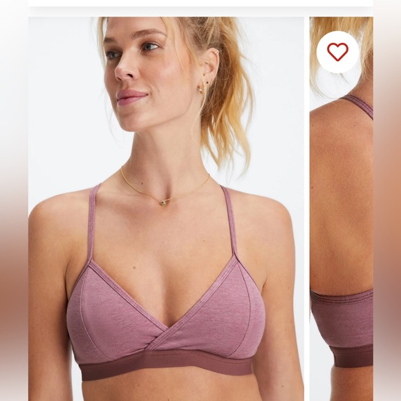 New Deep Pink Racerback Bralette - Picture 1 of 4